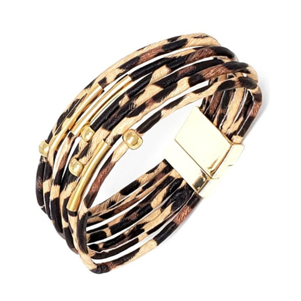 Leopard Magnetic Clasp Bracelet
